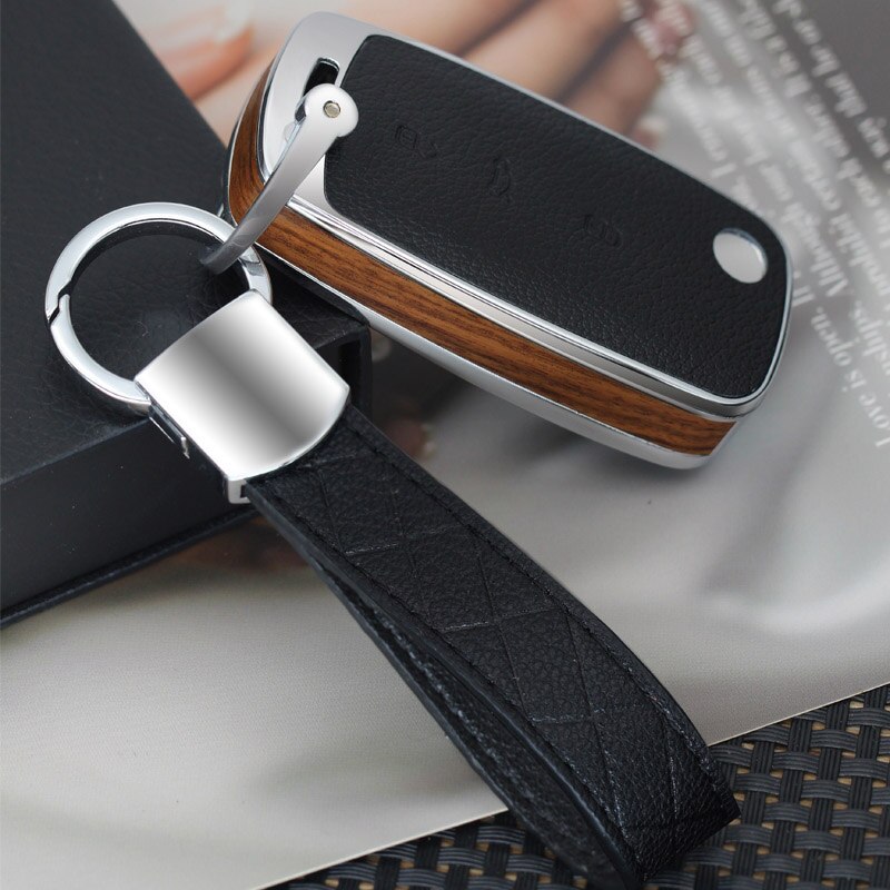 Car Case Wood/Carbon Fiber Key Shell Holder For Volkswagen VW Passat