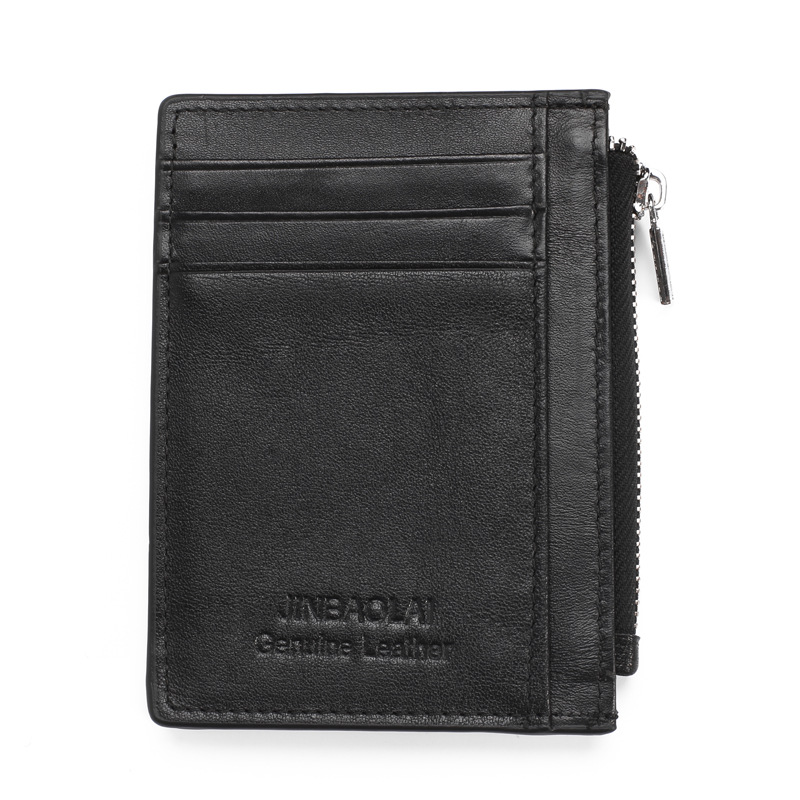 【GUTTY Lifestyle Store

】Mini  Leather Men Slim s Small Male Purse Card Holder Coin Pocket Men Zipper Pocket Ladies wallet