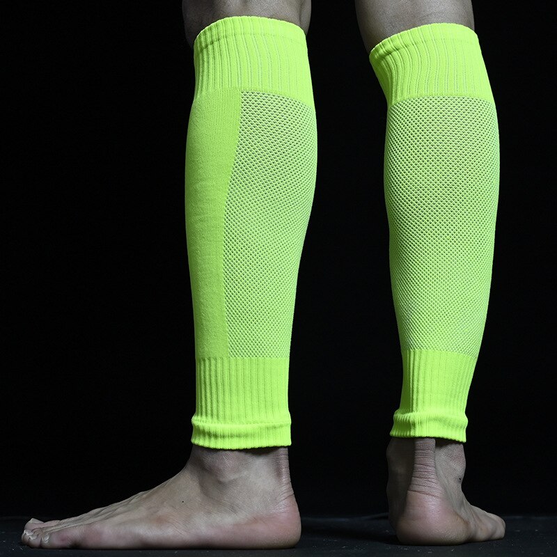 Football Sock Breathable Without Feet Socks Professional Football Shin Guards Fixed Leg Warmers Foot Package To Protect The Calf. 