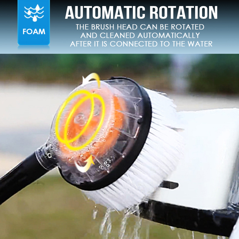 Rotating Round High Pressure Water- Car Wash Brush for. 