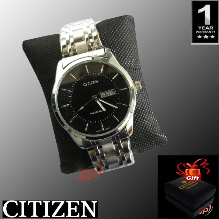 QP Citizen Day & Date Quartz Mens Luxury Watch, Stainless Steel Silver(one  Year Warranty) Watch with Free Citizen Box: Buy Online at Best Prices in  SriLanka 