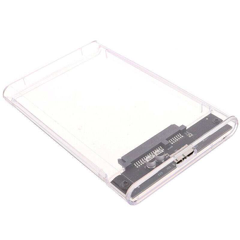 2.5 inch External HDD SSD Transparent Enclosure USB 3.0 SATA Hard Drive Enclosure. 