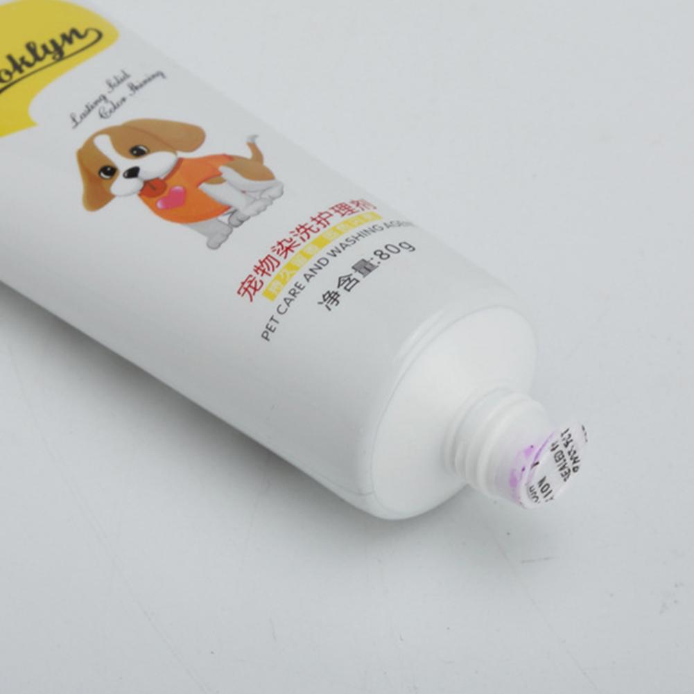 80g Semi Permanent Pet Dye High Pigmented Dog Hair Bright Coloring Dyestuff Pigment Supplies For Home. 
