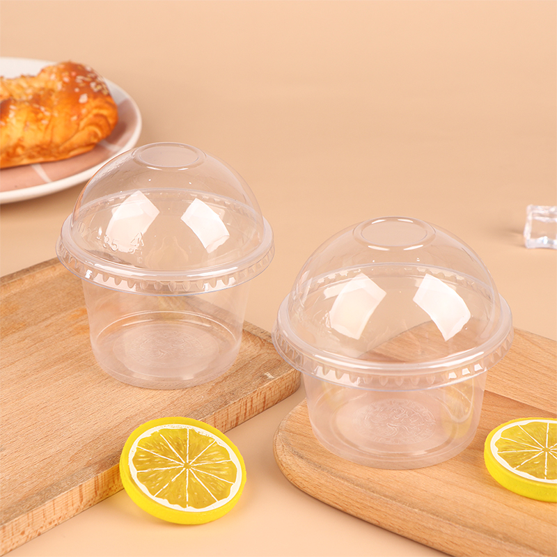 50Pcs 250/300ML Pudding Cups With Lids Plastic Boxes Ice-Cream Dessert Cups Dounp. 