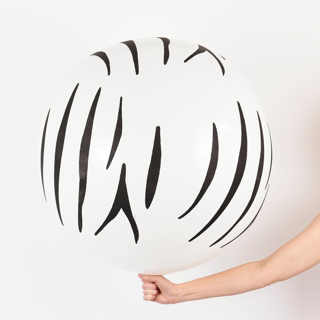 10 Pcs Jungle Animal Theme Latex Balloons - Leopard / Tiger / Zebra Balloons. 