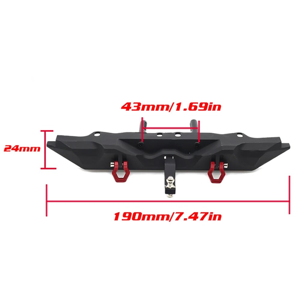 Reading WritingMetal Aluminum Alloy Rear Bumper With Trailer Hitch For 1/10 RC Crawler Car Trax Trx4 Trx-4 Defender Bronco SCX10 II 90046Wooden Toys. 
