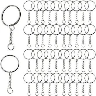 Silver Plated Metal Keychain Ring Split Ring Key Holder Rings Key Ring. 
