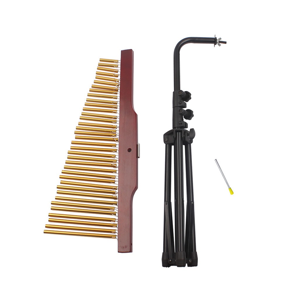 36-Bar Golden Large Chimes Percussion Music Instruments with Mounting Stand  Music wind Chime wind chimes 36 bars musical instrument wind instrument. 