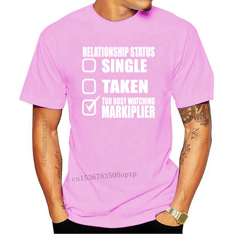 New Markiplier Too Busy Watching Markiplier T Shirt For Men Round Collar Printed Humor T Shirt Gents Cotton Slogan High Quality. 