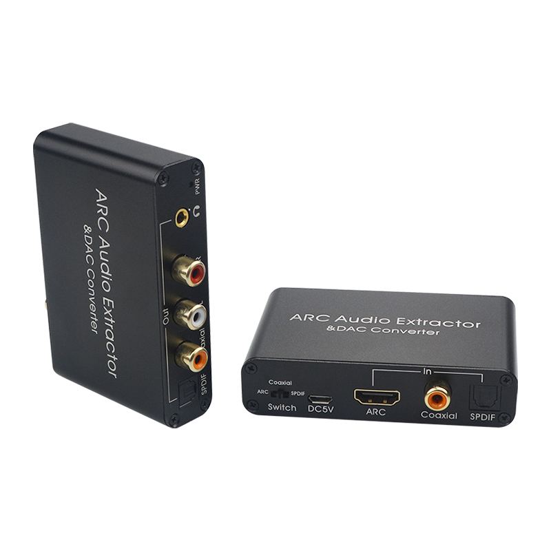 192KHz ARC Audio Adapter HDMI Audio Extractor Digital to  og Audio Converter DAC SPDIF Coaxial RCA 3 5mm Jack Output. 