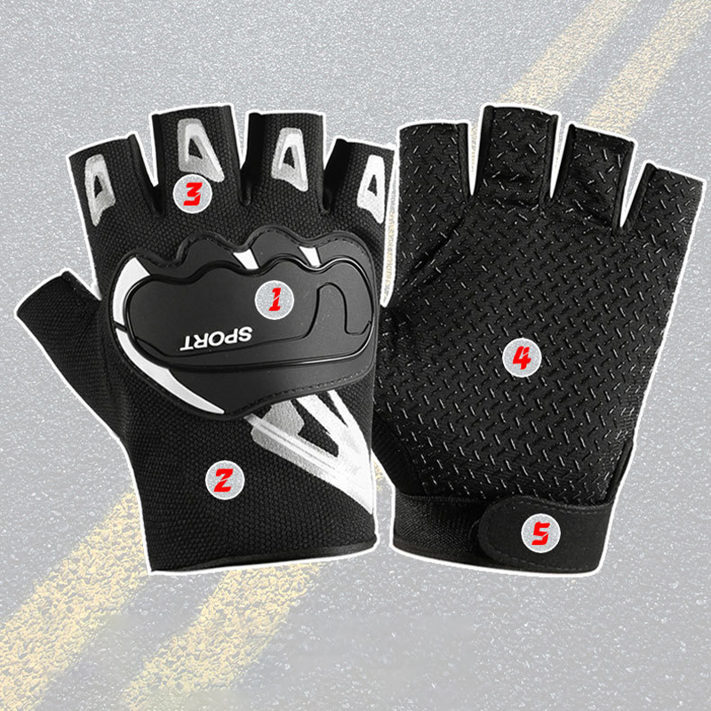 Half Finger Gloves Breathable Non-Slip Gloves Shock Absorption Sports Gloves For Outdoor Riding Fitness Training Cycling Sunlight Mall. 