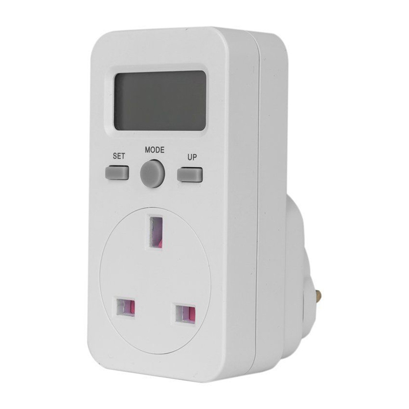 Digital Power Meter Plug-In Socket Electric Wattmeter Energy Monitor Uk Plug. 