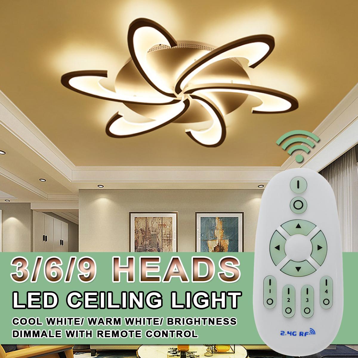 Home House Ceiling Lights Wide Pressure 110 220v Black Frame 3 6 9
