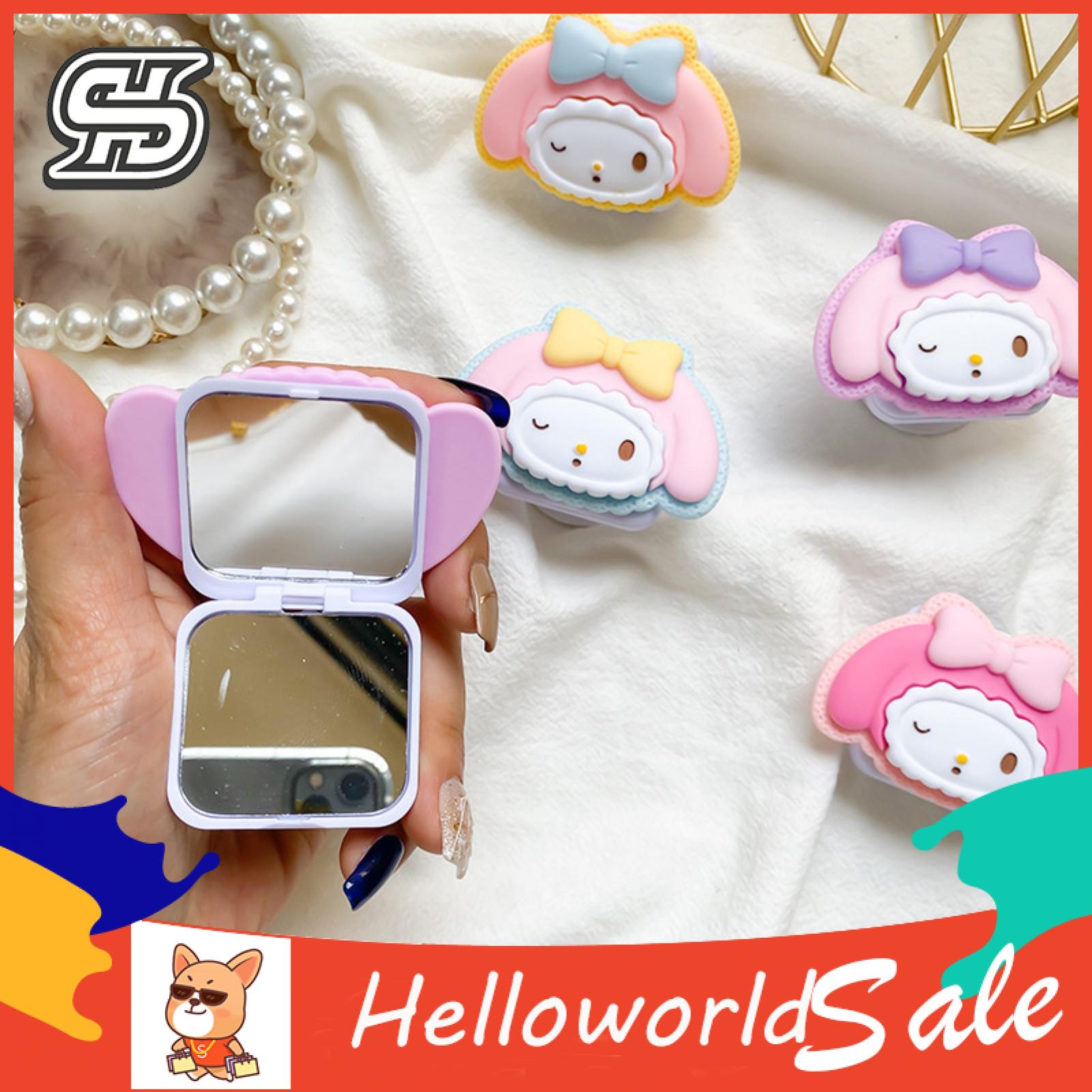 HelloWorld Phone Grip Holder Foldable Cartoon Pink Dog Cellphone Finger Support Holder. 
