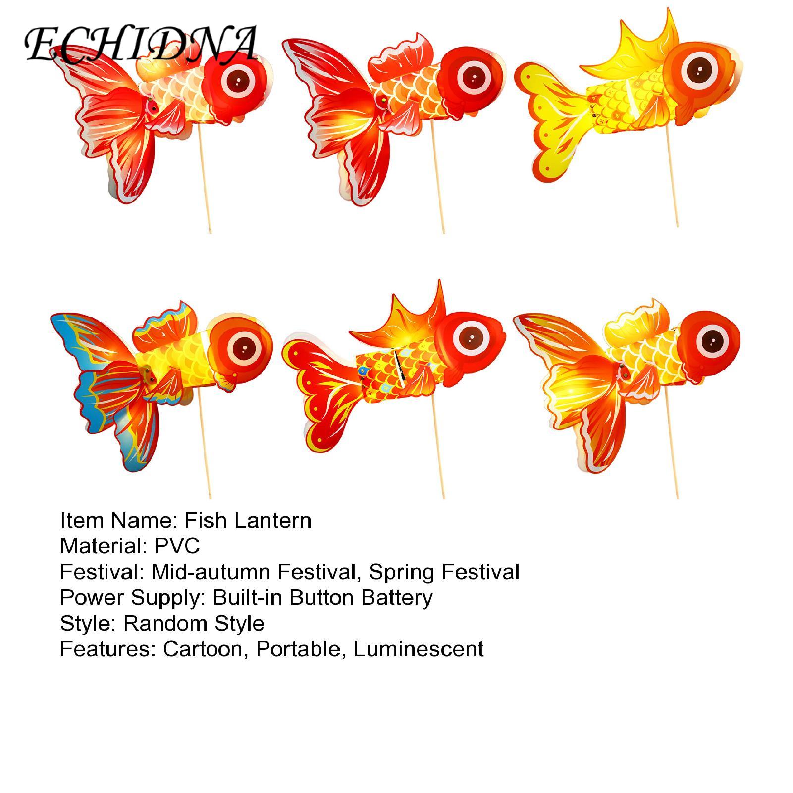 Birthday Lantern Fish Lantern Red Koi-fish Handmade Portable Chinese Style Glowing Pvc Children Diy Handcrafts Gift Mid-autumn Festival New Year Decoration. 