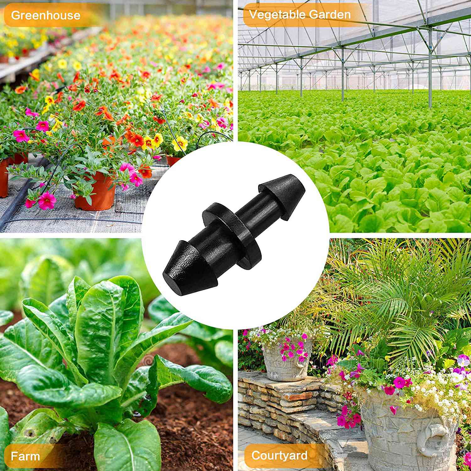 Compatible With50pcs 1 4inch Drip Tubing End Plugs,for Home Garden