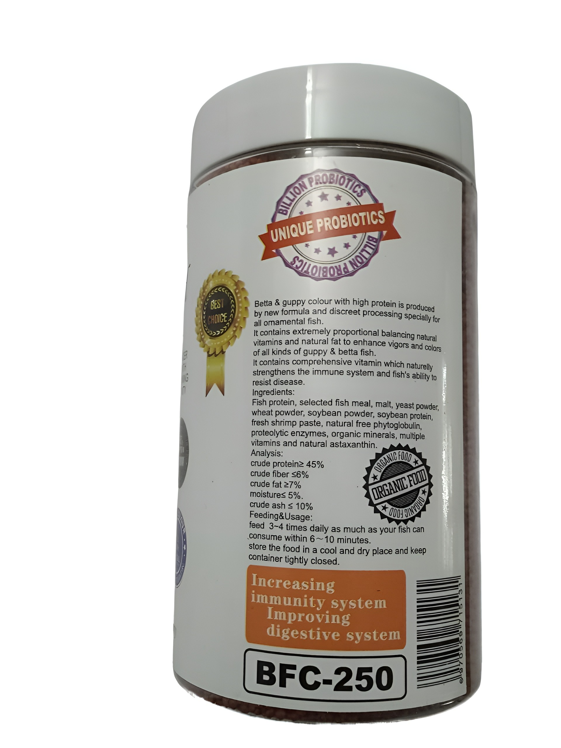 Aquarium Fish Food, Betta Food Top Fish Food, Fighters fish color enhance, small tropical fish food,  Guppy Food, Betta Food,. 