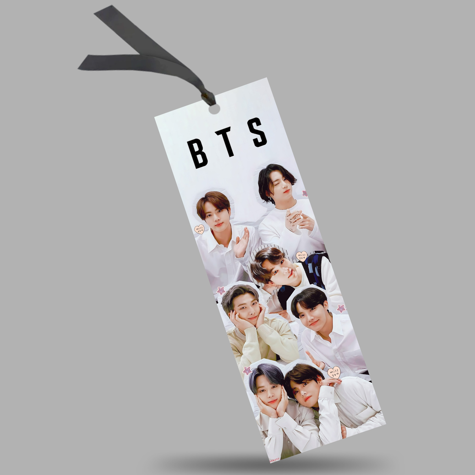 BTS White Outfit Bookmark | 2x6 Inch | K-Pop BTS Group Photo