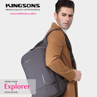 Style Laptop Backpack. KINGSONS. 13".3  Without TSA Lock. 
