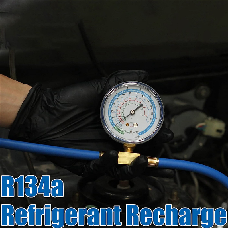 1Set ACR134A Refrigerator Freon Recharge Kit Piercing Can Tap and Self-Sealing Adapter Blue 134A Refrigerator Recharge Kit. 