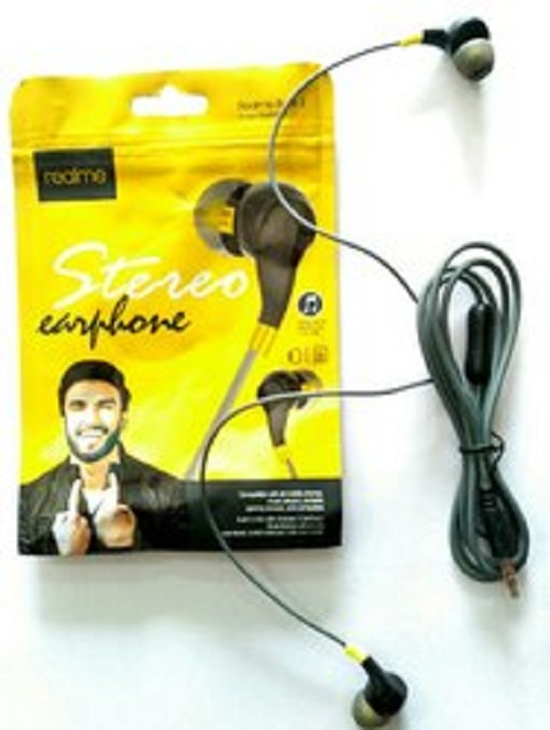 Realme Ruds 2 Wired Earphones 3.5mm Plug Earpiece Super Bass Sports Stereo Headsets with Mic Hands Free for Xiaomi Huawei Samsung Phones PC MP3 Players. 