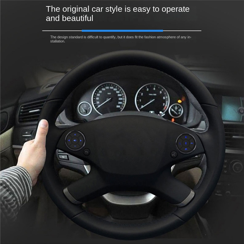 2PCS Car Steering Wheel Control Key Smart Wireless Remote Control Button Accessory Part Kit for Car Navigation DVD Steering Control. 