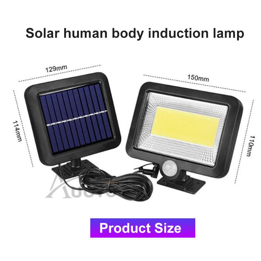 Auoyo 100 LED Solar Powered PIR Motion Sensor Solar Light Waterproof Outdoor Garden Security Wall Lamp Light Daraz.lk