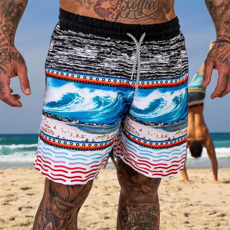Sea Wave 3D Print Beach Shorts Men Women Fashion Cool Short Pants Summer Casual Comforts Skateboarding Shorts Sport Swim Trunks