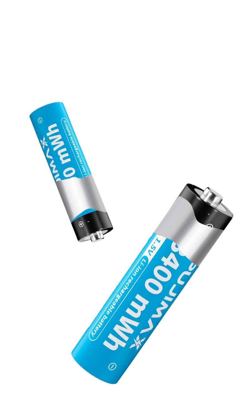 PUJIMAX 1pcs 2a rechargeable li-ion battery 1.5v aa lithium battery 3400mWh 1.5v aa batteri