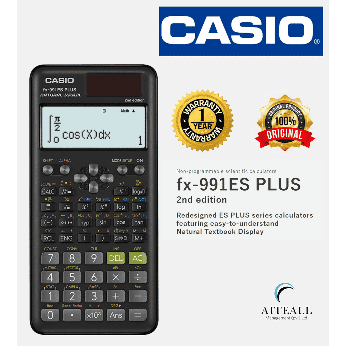Office Equipment Office Casio FX 991ES Plus Scientific Calculator 