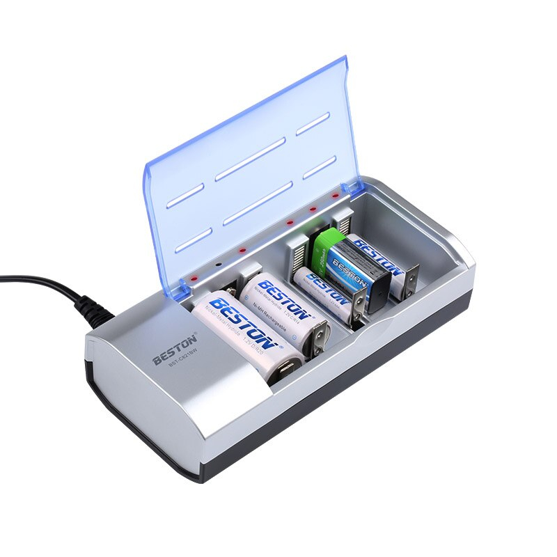 Turbocell 1-4 AA/AAA/SC/C/D/Ni-MH/Ni-CD Charger with LED for Universal Voltage Supply Camera Battery Charger | I STYLEZ | IS557
