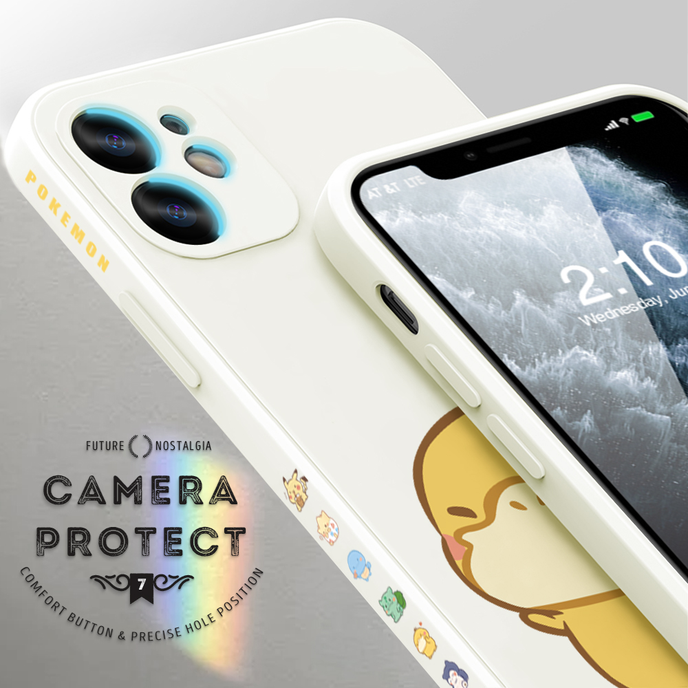 Hontinga for Huawei Nova 3 Back Cover Cute Cartoon Duck Side Design Case Soft Square Edge Liquid Silicone Phone Cases. 