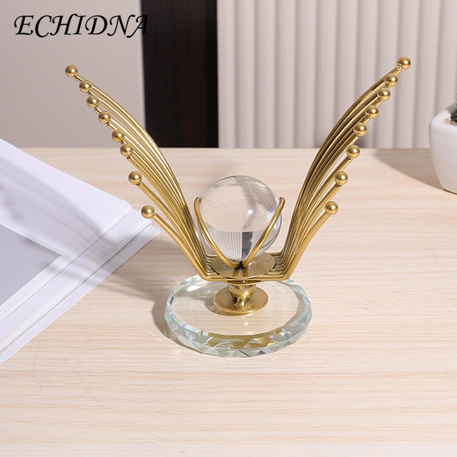 Crystal Ball Decor Han rafted n Eagle Sculpture with Crystal Ball Home Office Decor Statue for Cabinet Study Desk Eagle Metal Ornament. 