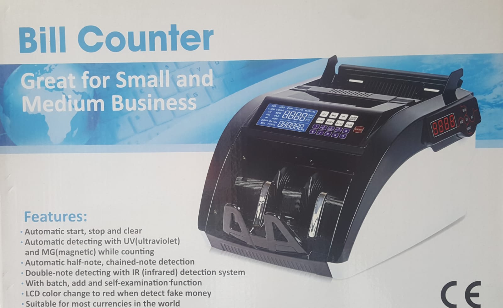 Cash Counting Machine Note Detector Cash Counter ( Great for Small & Medium Business ). 