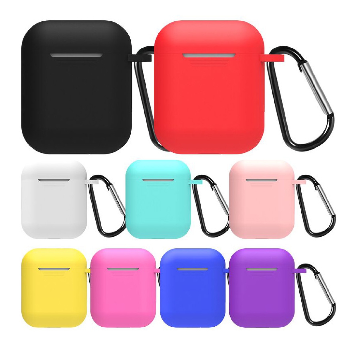 i12 i11 i15 Inpods Airpods Earpods Wireless Earbuds Case Pouch Silicone Cover Soft High Quality Pouch With Hook Multi Color 172960930 TecMall