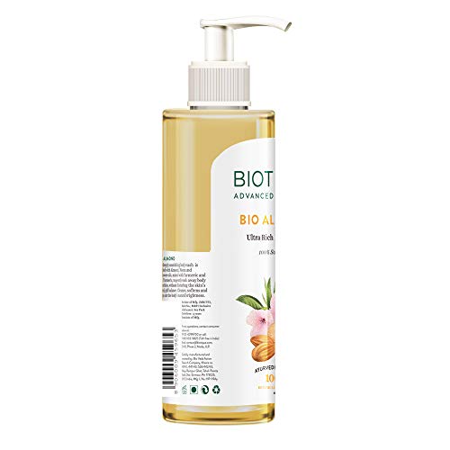Biotique Almond Oil Ultra Rich Body Wash| Maintains Skin’s Natural pH |100% Botanical Extracts| Soap-Free Body Wash Suitable for All Skin Types | 200mL(FROM IND)jez. 