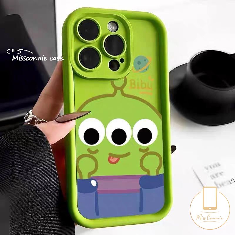 Cute Alien Three-eyed Monster Case For Tecno Spark 10C Go 2023 10 Camon 20 Pro Infinix Note 30 VIP Pro 12 G96 Smart 7 Hot 30 30i Play Fashion Funny Lotso Angel Eye Green Red Soft Cover