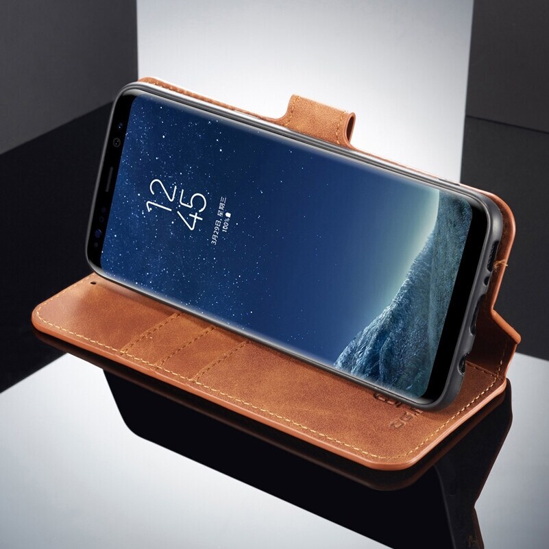 For Samsung Galaxy S8 Premium PU Leather Magnetic Flip Case. 