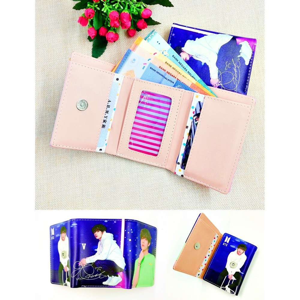 KPOP Wallet Purse 3 layer BTS STRAY KIDS ENHYPEN NCT TXT Dompet Perempuan Wallet Women. 