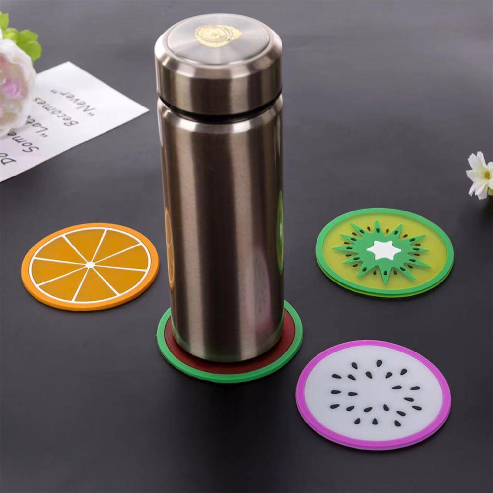 Skid Insulation Cup Pad Colorful Silicone Drink Mat Silicone Drink Coasters Jelly Color Cup Mat Colorful Hot Drink Holder. 