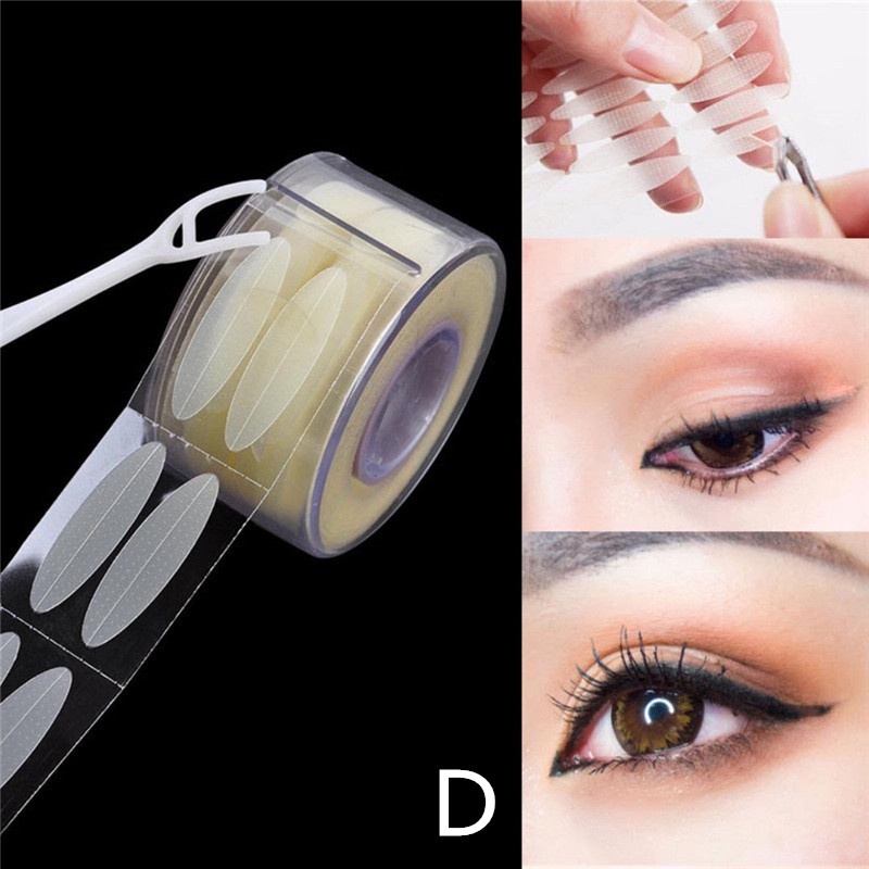 600Pcs/Box Big Eyelid Tape Sticker Double Fold Self Adhesive Eyelid Tape Stickers S/L Makeup Clear Beige Invisible Tool. 