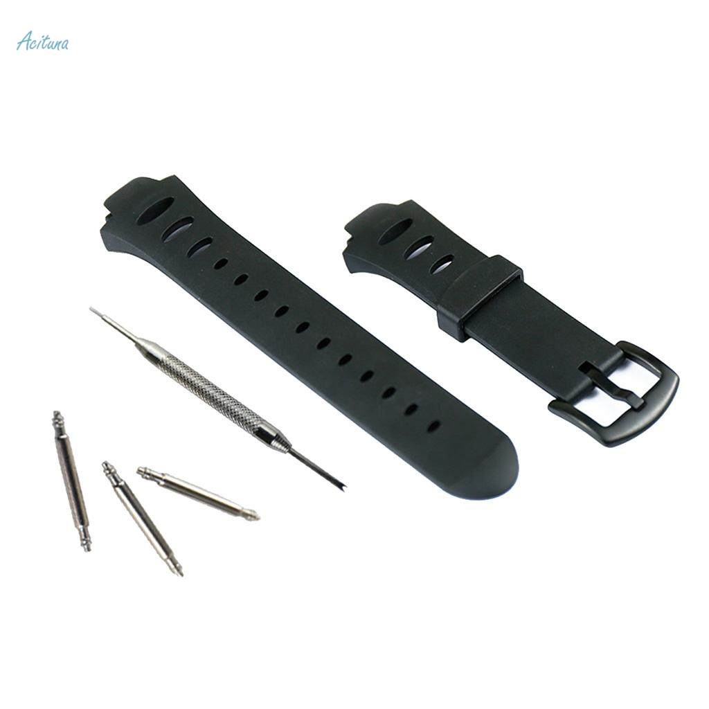 18mm Black Rubber Watch Band/Strap Replacement For Suunto Observer SR. 