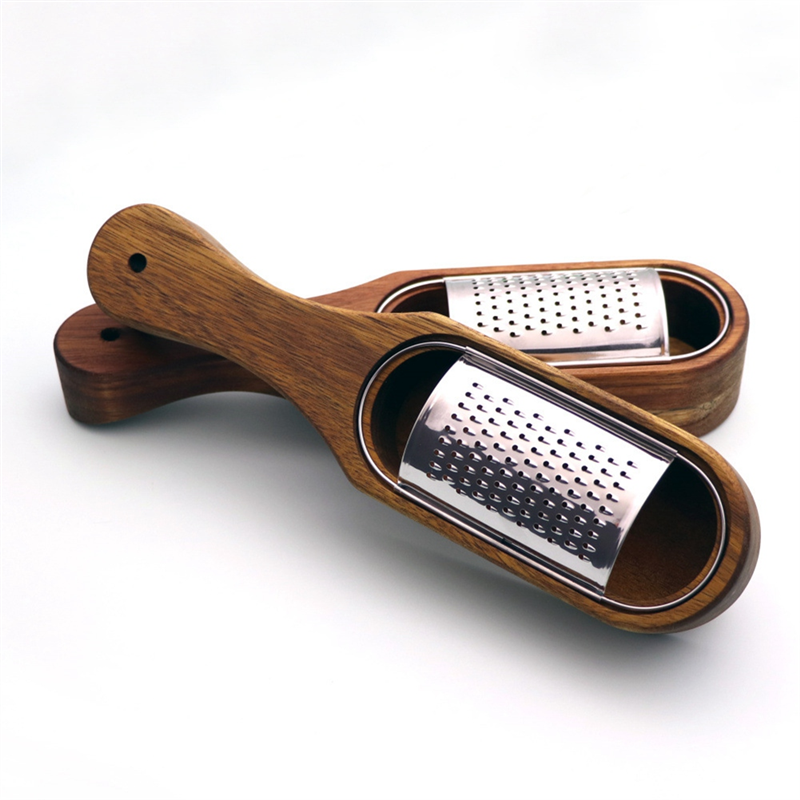 Wooden Cheese Grater Rustic Brown Cheese Shredder with Handle, for Cheese Lemon Chocolate. 