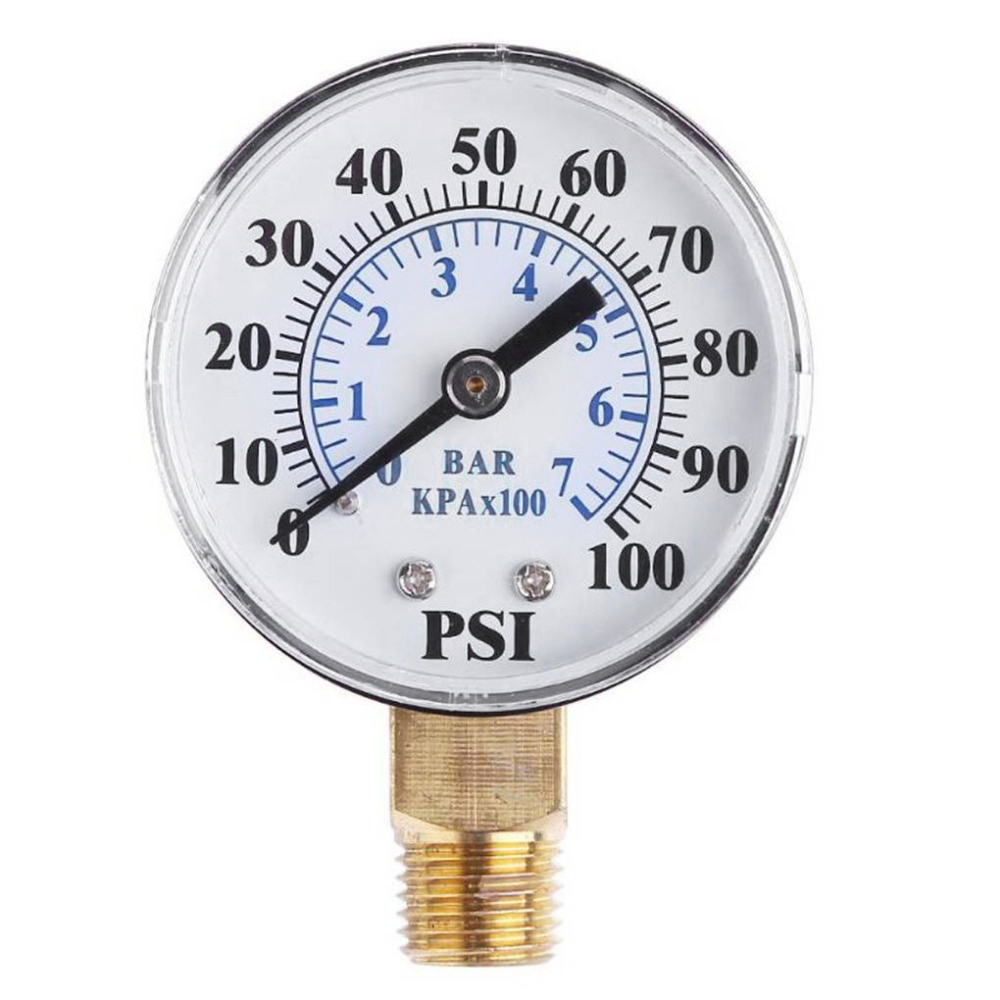 【LATS Store】Pressure Gauge Tools 0-100 Psi 0-7Bar 1/8 Inch Npt Side ...