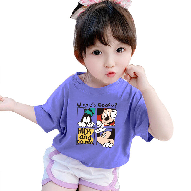 Kids Shirt Girl Big Girls Regular T Unisex Kids Tshirt T Shirt Budak Perempuan Murah 日韩T恤 Girl Clothes(Only 1pcs shirt). 