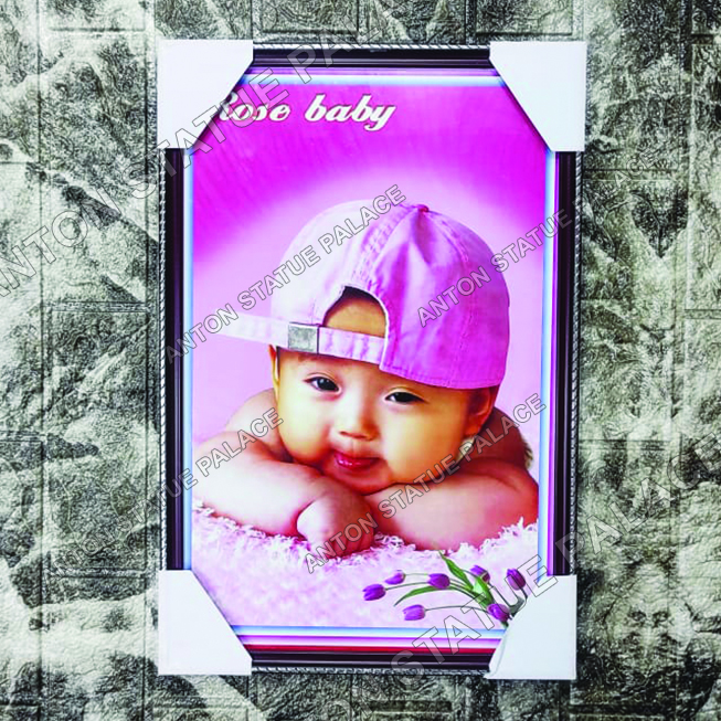 Fiber framed Baby poster photo frame | Home Decoration Framed poster | Baby photo frame | wall photo frame (12*18inch)