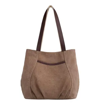 brown canvas purse