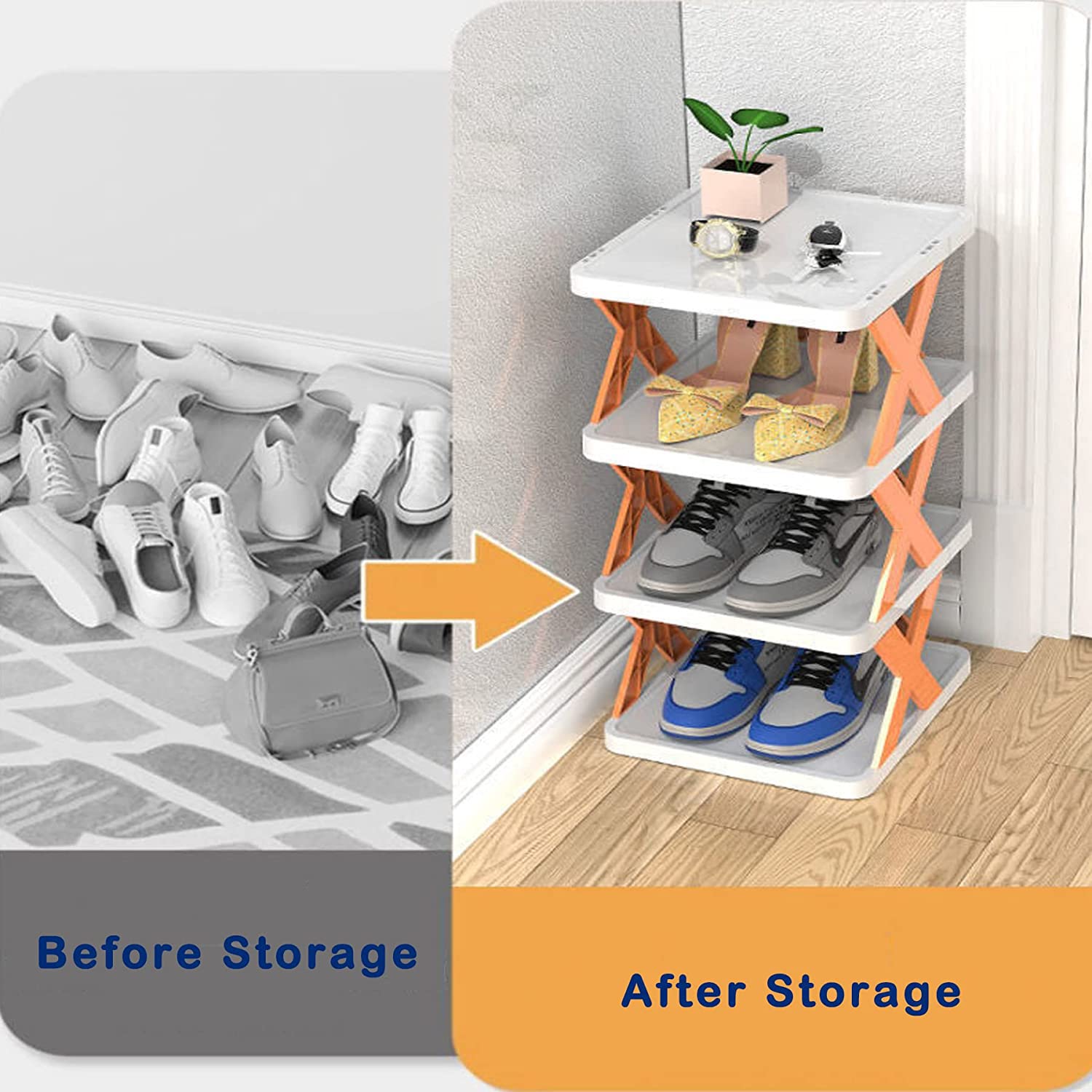 Shoe Racks Organizer Sale Simple Shoe Rack High Quality Folding Shoe Snack Cabinet Storage Creative Multi-layer Home Bathroom Foldable Save Space Multi Layer Assembled Shoe Holder. 