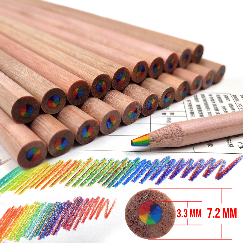 2Pcs 7 Colors Gradient Rainbow Pencils For Art Drawing Coloring Sketching SEVICH. 