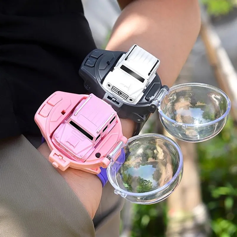 Boy Girl Mini Remote Control For Kids With Protective Cover USB Charging Alloy Adjustable Strap Racing Car Watch Toy Birthday. 